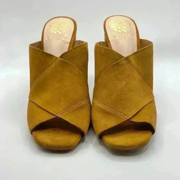 COPY - 🧡PRE-LOVED🧡VINCE CAMUTO🧡GINGER COLORS SUEDE MULES🧡SIZE 9 - Picture 8 of 12